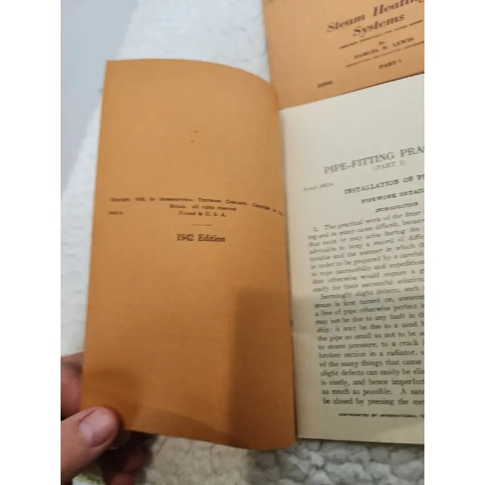 International correspondent schools Steam, Pipe Training Books From World War 2